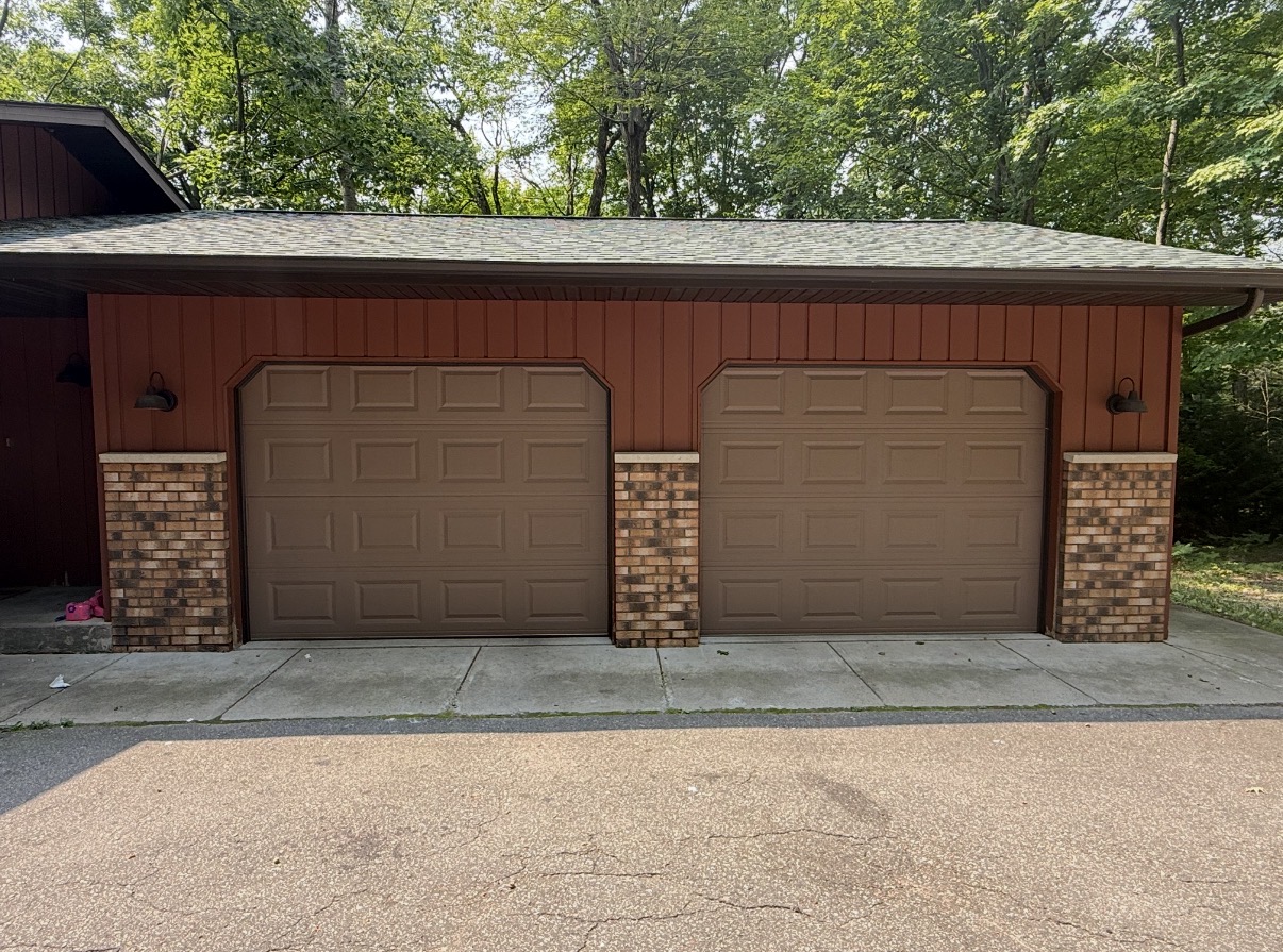 Two-Door Installation completed by Back On Track Garage Door