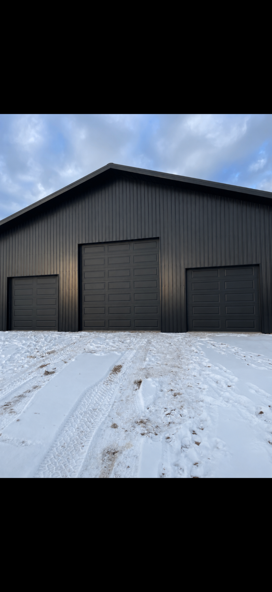 Pole Building Installation completed by Back On Track Garage Door